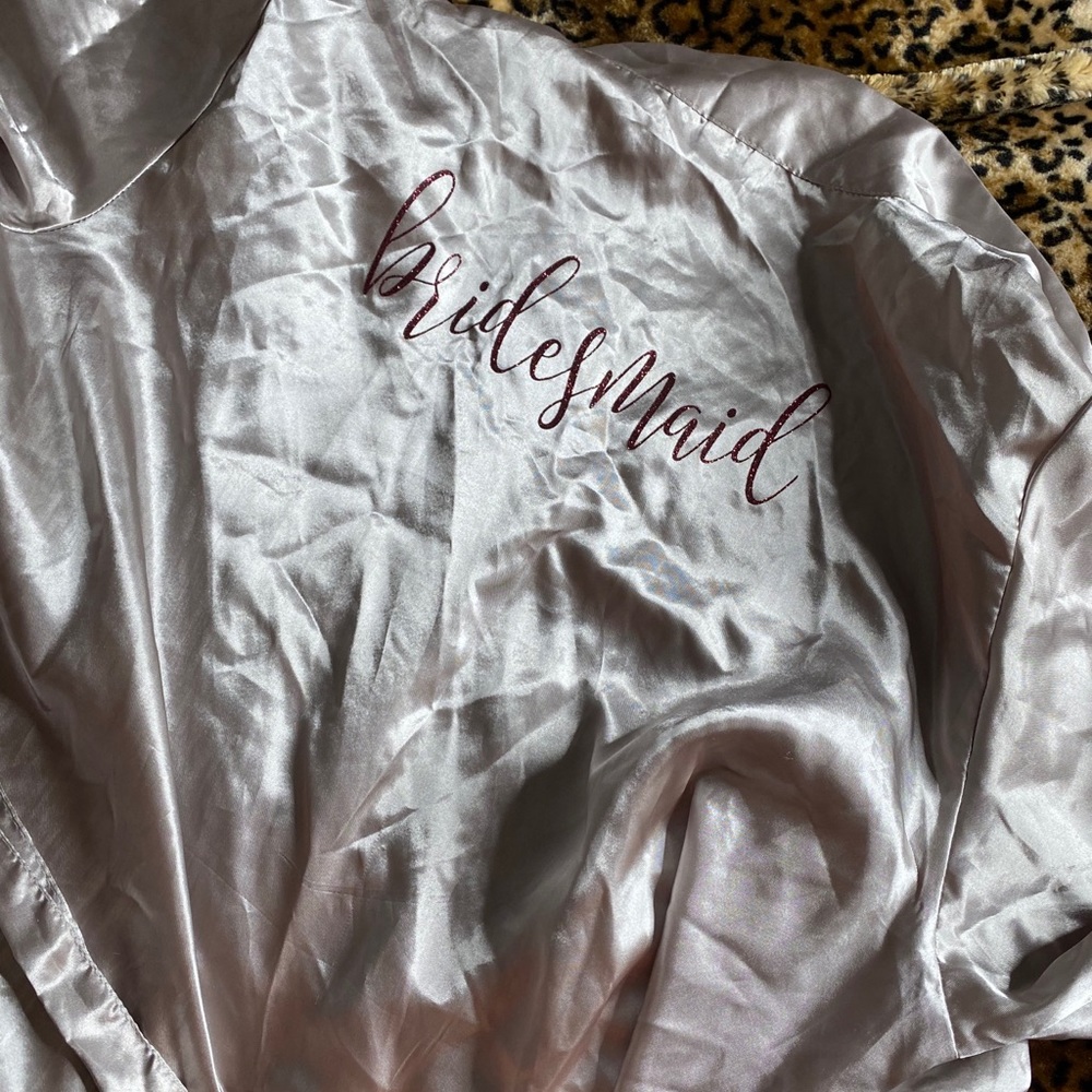 Bridesmaid silk robe